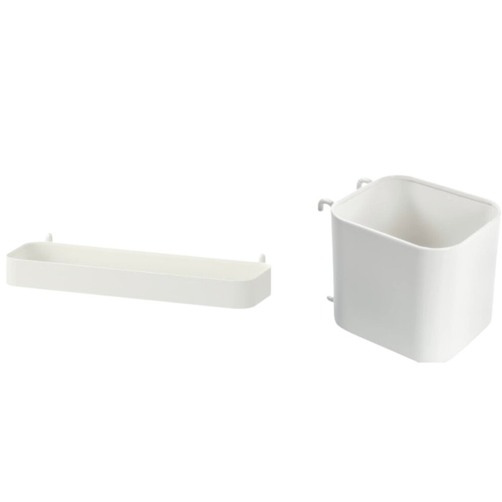 Ikea SKADIS Open-Top Storage Containers & SHELF (Fits SKADIS Peg Board)
